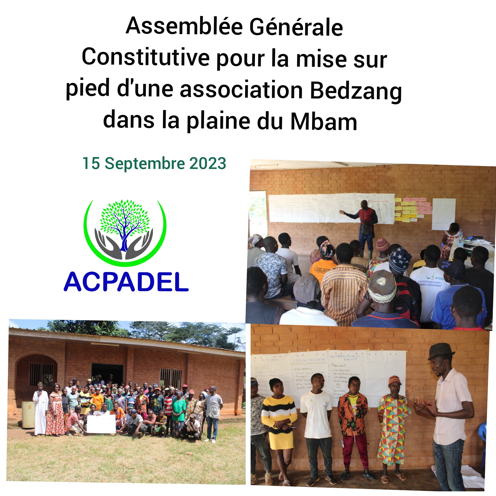 Assemblé génerale constitutive pour la mise sur pied d&rsquo;une association bedzang dans la plaine du mbam
